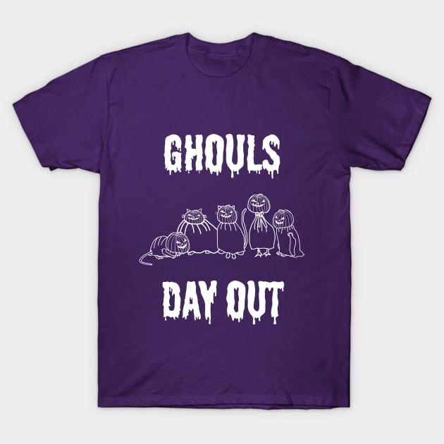Spooky Ghouls Day Out at Halloween T-Shirt by ellenhenryart